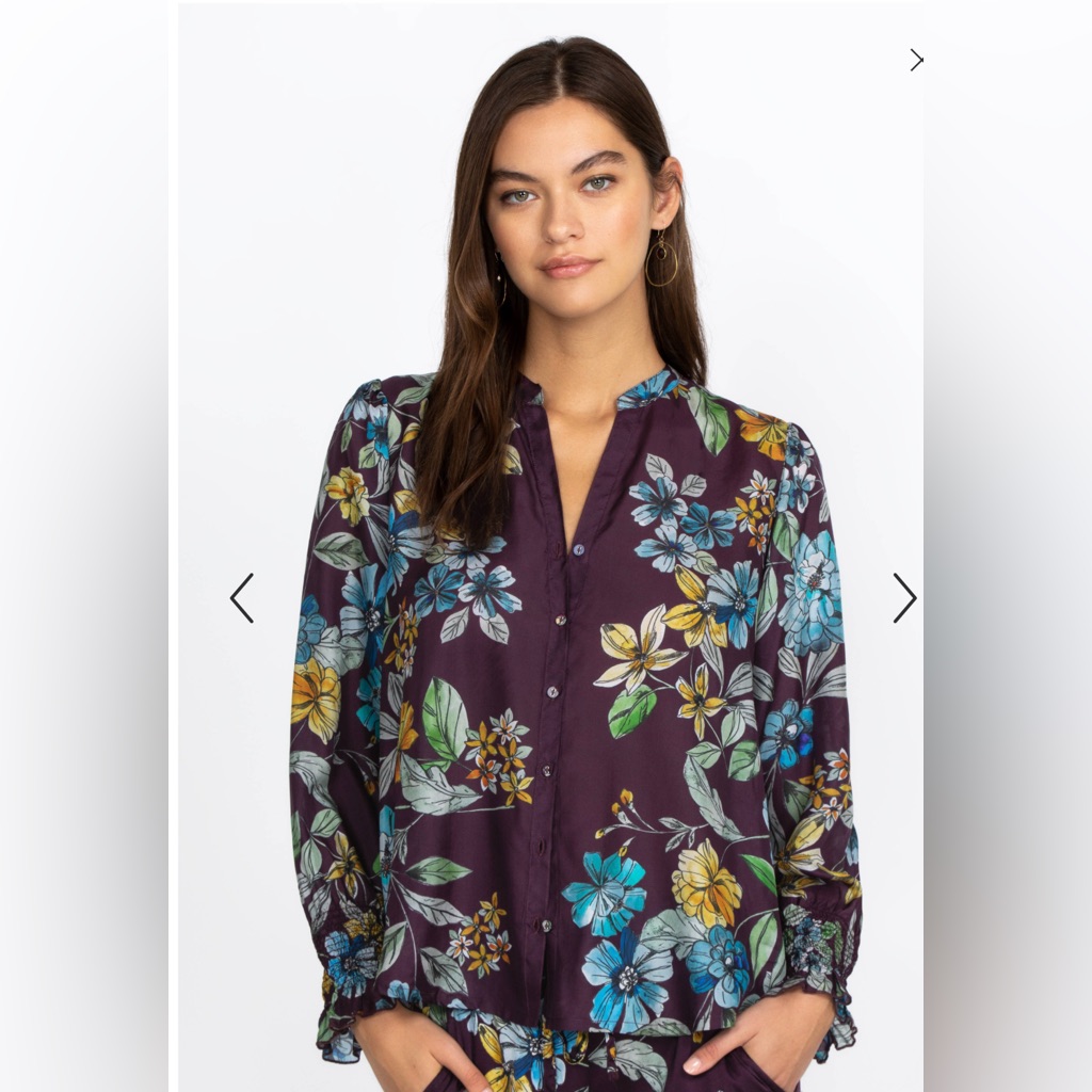 Johnny Was 100% Silk Top Xs Johnny Was $248